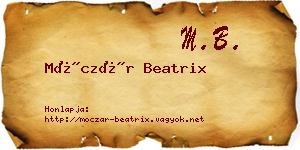 Móczár Beatrix névjegykártya