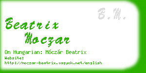 beatrix moczar business card