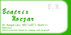 beatrix moczar business card